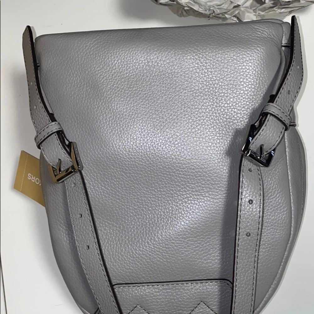 AUTH NWT MICHAEL KORS GROMMET BACKPACK PEARL GREY